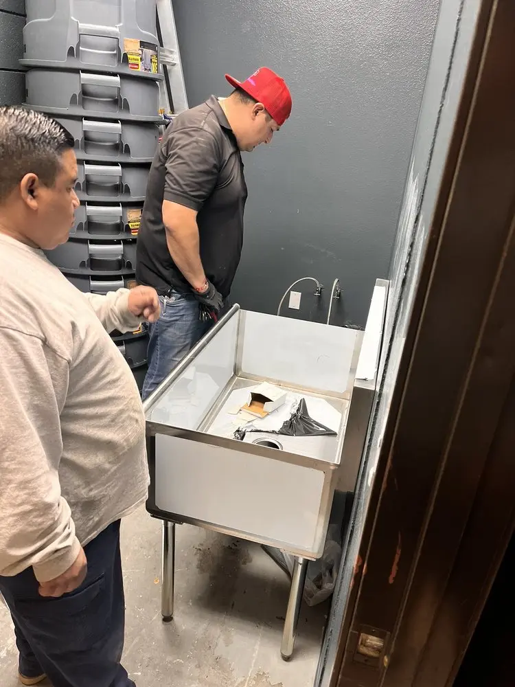 Commercial plumbing and sink installation in Ada